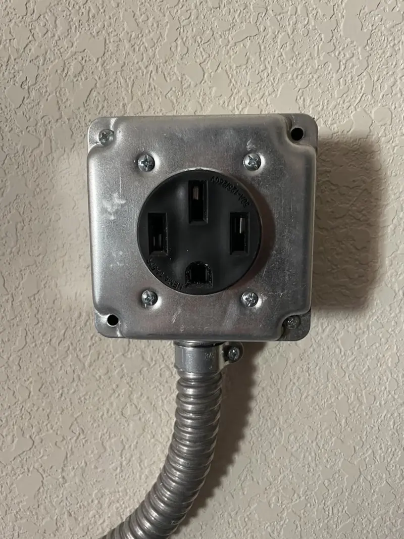 NEMA 14-50 outlet installed for Electrical Panel Upgrade in Citrus Heights